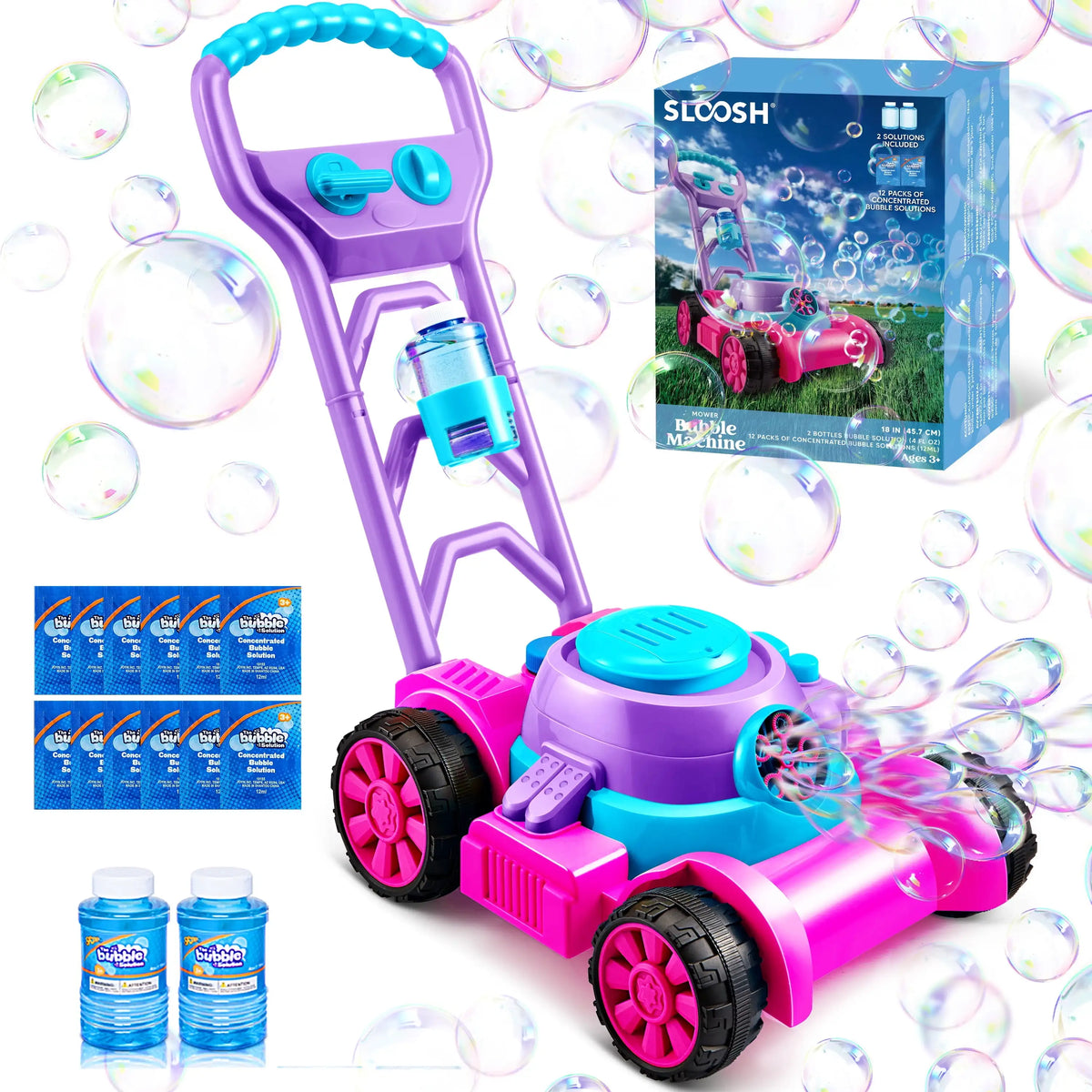 Joyfy Bubble Lawn Mower Machine Outdoor Toy For Kids