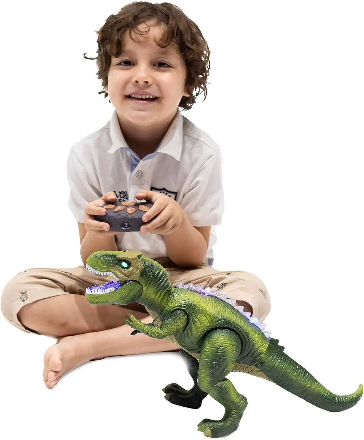 Joyfy Remote Control Walking Dinosaur Toy With Lights And Sounds
