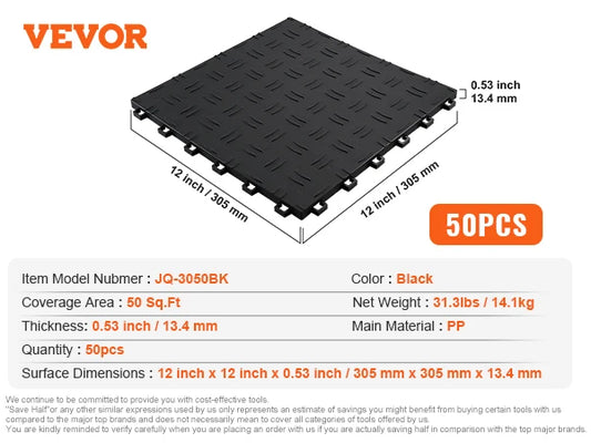 Interlocking Garage Floor Tiles Non Slip PP Mats For Basements