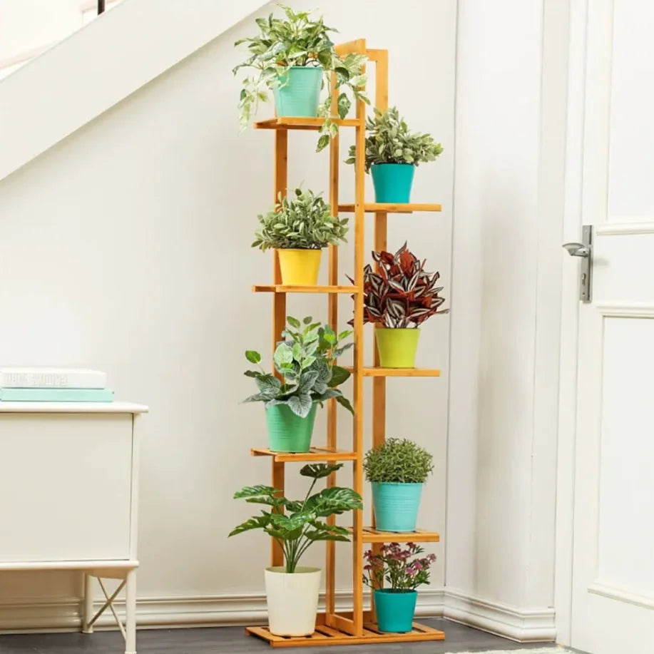 Wisfor Bamboo Corner Plant Stand Rack for Indoor Outdoor Plants