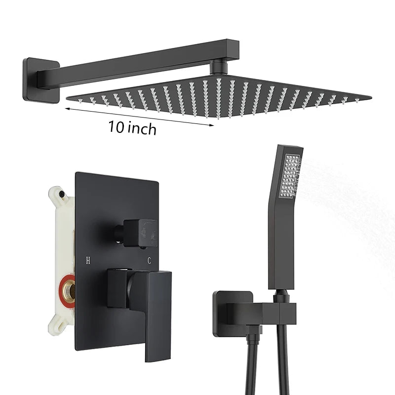 SHBSHAIMY Concealed Rainfall Shower System With Mixer Set