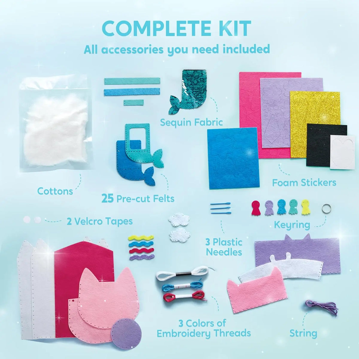 Joyfy Kids Sewing Kit With Easy Beginner DIY Sewing Projects