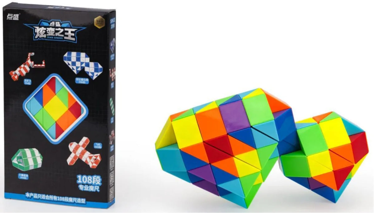 Diansheng Magic Snake Ruler Cube Folding Puzzle Toy for Kids and Adults