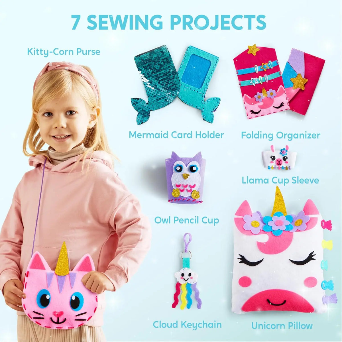 Joyfy Kids Sewing Kit With Easy Beginner DIY Sewing Projects