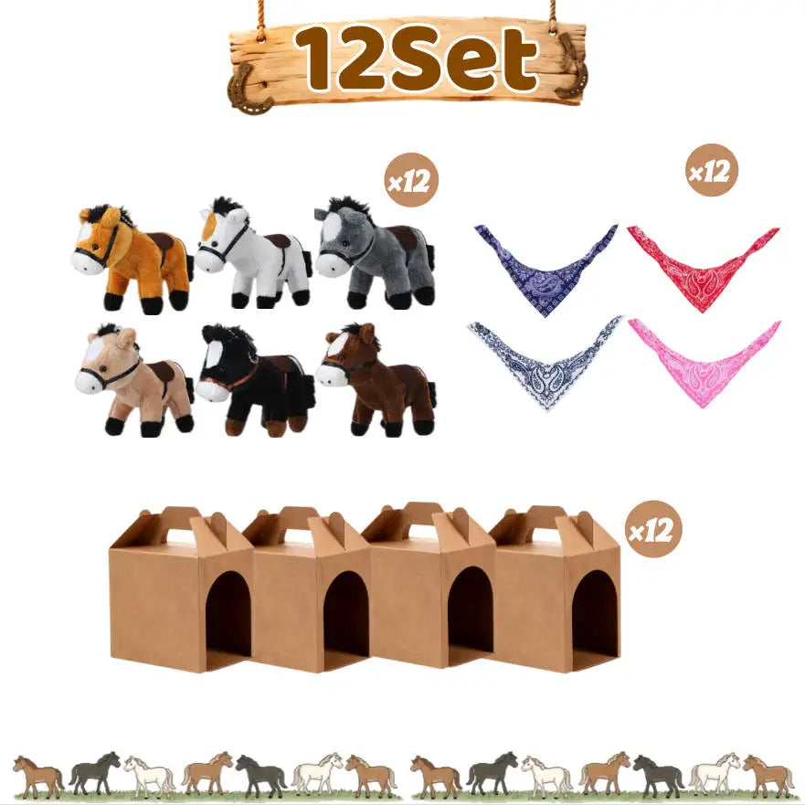 Premium Stuffed Horse Plush Toy For Kids Birthday Party Favors