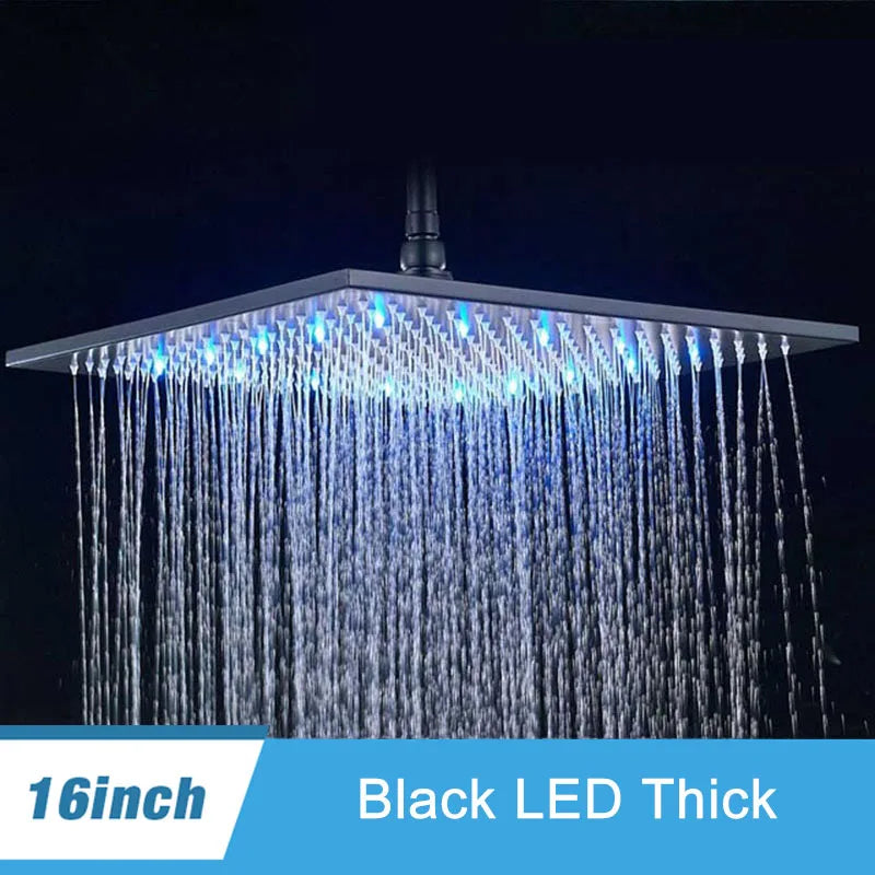 Shinesia LED Rainfall Shower Head With Changing Lights