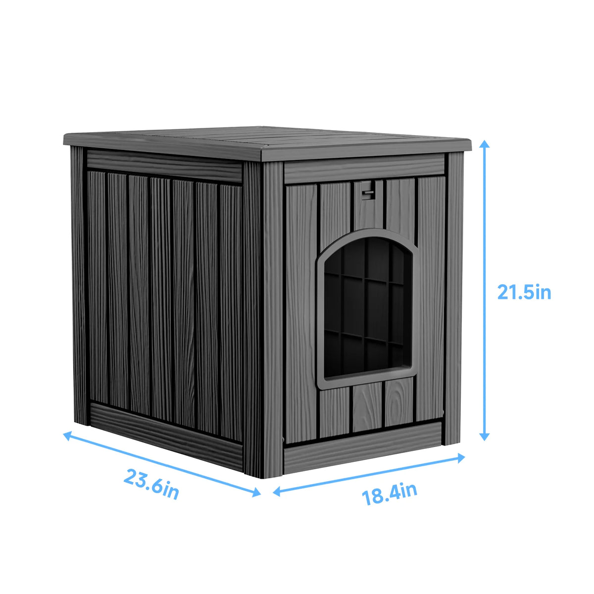 Resin Cat House End Table Waterproof Indoor Outdoor Pet Kennel