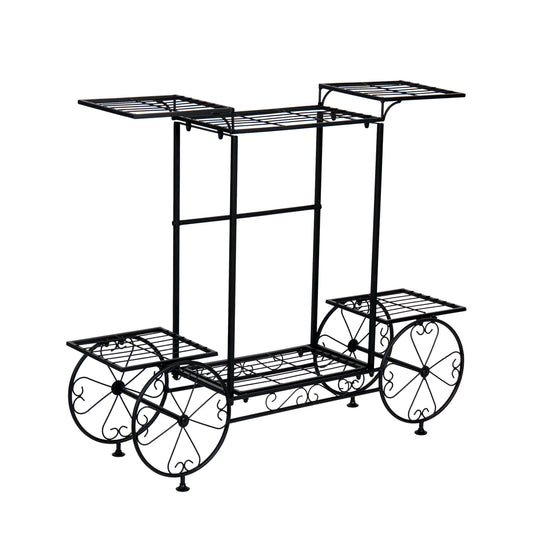 Parisian Style Metal Garden Plant Stand Flower Display Rack
