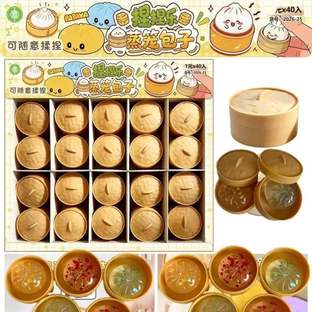 Mini Dumplings Squishy Squeezable Fidget Sensory Toy Party Favor Pack