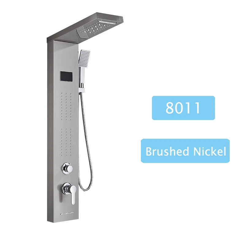 Shinesia LED Rain Shower Panel Spa Massage Jet Faucet System