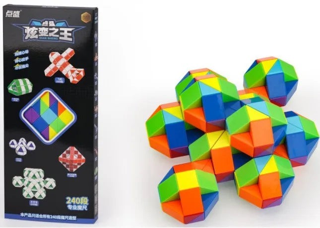 Diansheng Magic Snake Ruler Cube Folding Puzzle Toy for Kids and Adults