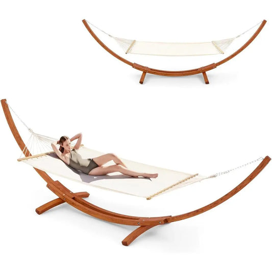 Heavy Duty Two Person Hammock With Stand For Patio Garden