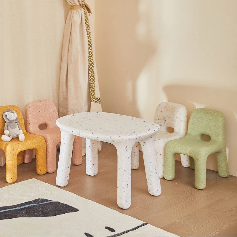 DECOPAI Kids Study Table And Chairs Set With Backrests
