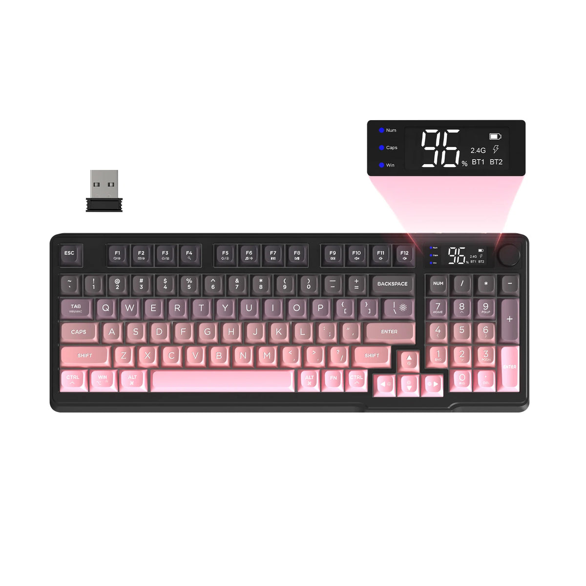 Attack Shark Wireless Gaming Keyboard With Screen And Knob