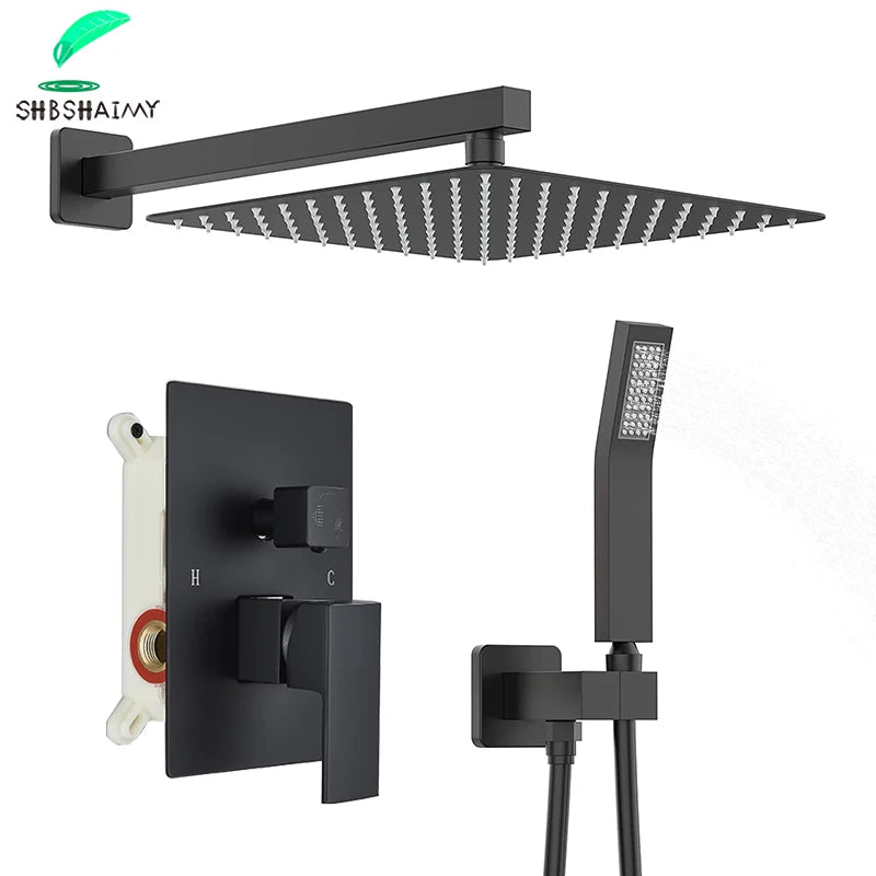 SHBSHAIMY Concealed Rainfall Shower System With Mixer Set